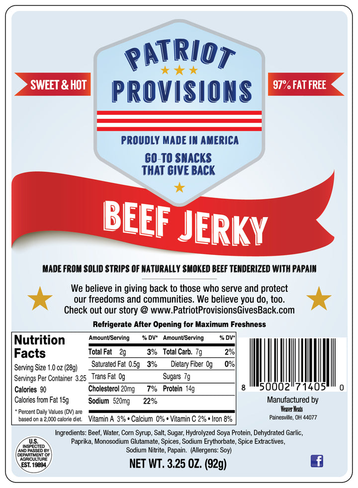 Beef Jerky — SWEET & HOT
